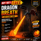 Dragon Flame Book Nook Light – 3D Printed Fire-Breathing Dragon Bookshelf Decor | Buy 1 Get 1 Free